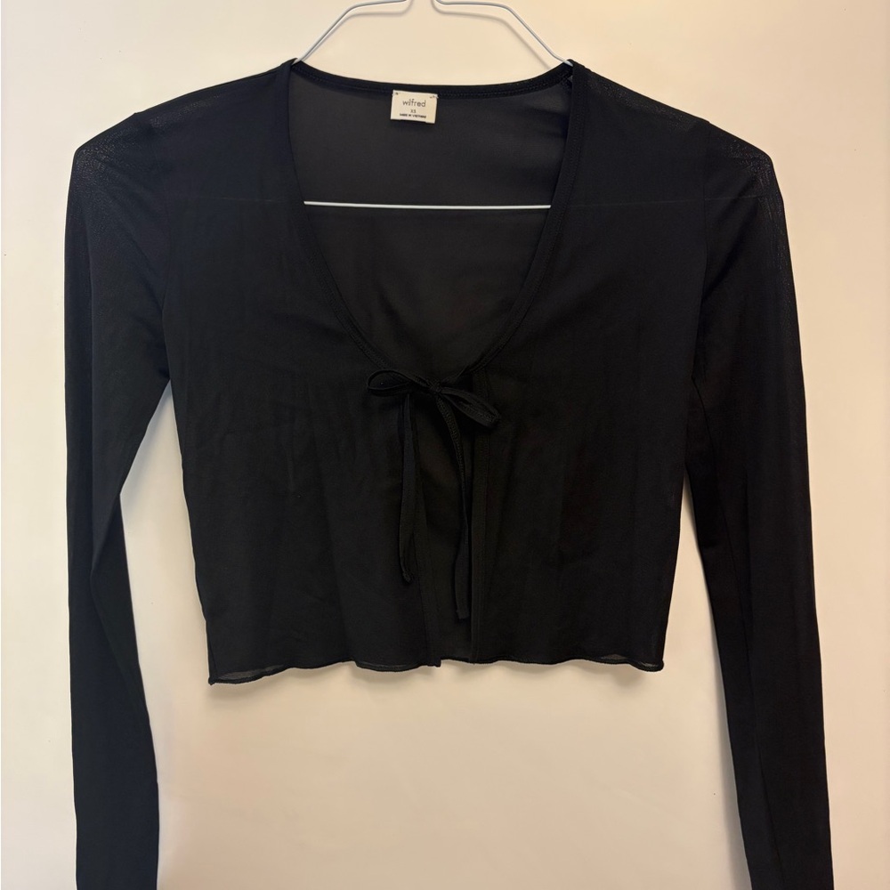 Aritzia Long Sleeve Tie-Front Cami